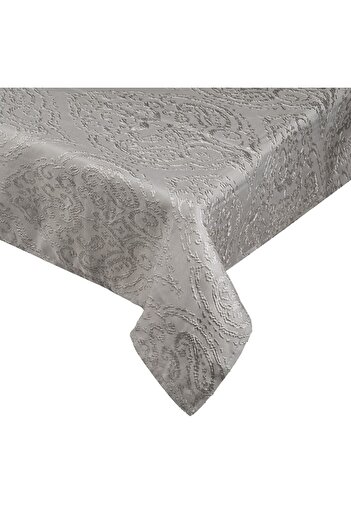 OEM Grey Tablecloth with Damask Pattern 240x140cm