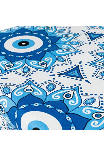 OEM Summer Tablecloth Ecru Blue Eye 180x140cm
