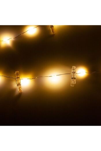 OEM Lighting System with 60 LED Bulbs Clips Silver Gold with 3.25mm Batteries - Warm White