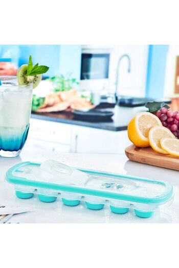 OEM Green Plastic Box with Transparent Lid for 12 Ice Cubes