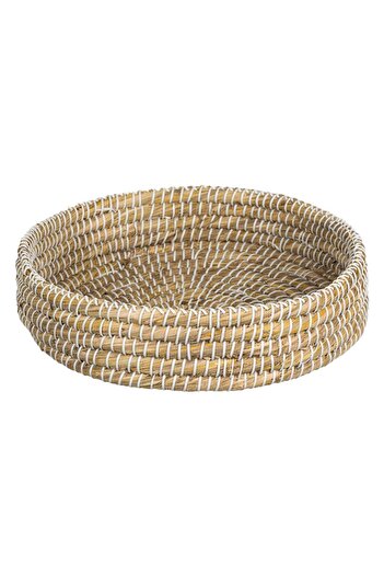 OEM Natural Round Straw Tray Ø35x7cm