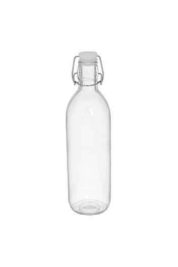 OEM Transparent Glass Water Bottle with Cork 1L