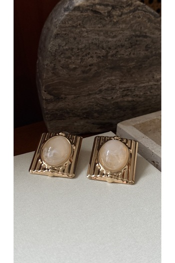 Muse Sister Vintage Striped Stone Detailed Harpers Earrings
