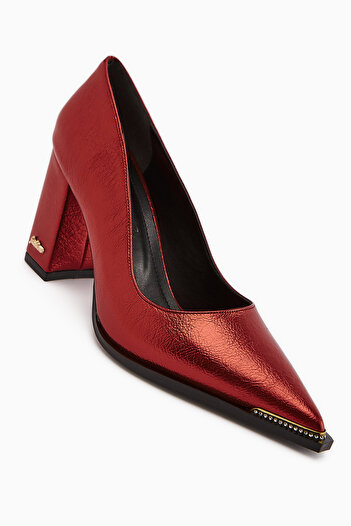 Limoya Bonny Red Thick Heeled Women's Shoes