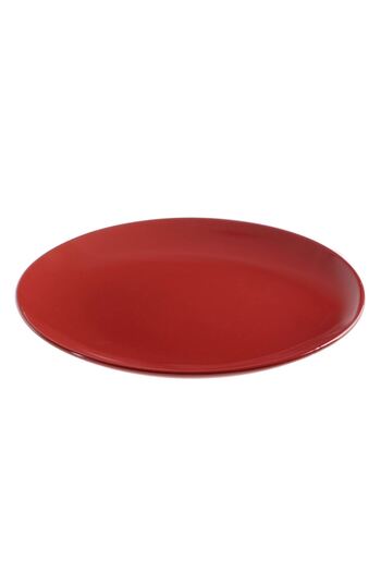 OEM Red Ceramic Fruit Plate Ø19cm