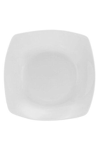 OEM White Square Porcelain Deep Plate 20x20cm