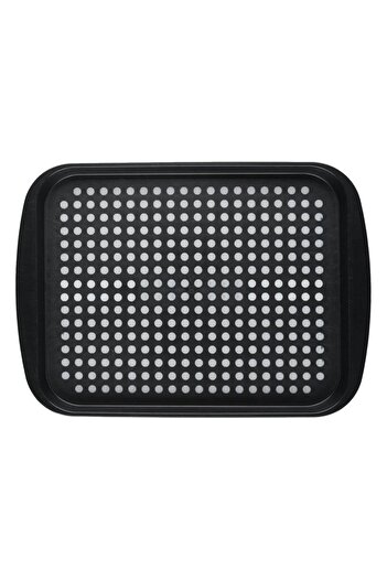 OEM Black Polka Dot Non-Slip Serving Tray 44x32x3cm