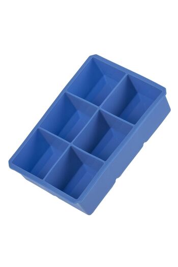 OEM Blue Silicone Mold for 6 Square Ice Cubes 16.5x11x4.5cm