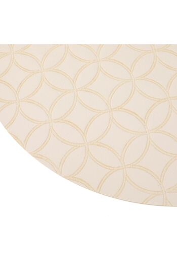 OEM Round Ecru Plate Holder with Diamond Pattern Ø38cm