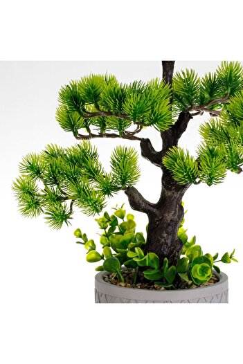 OEM Decorative Gray Pot with Artificial Bonsai Plant Ø15x50cm