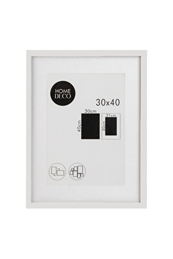 OEM Decorative Picture Mat Made of White Wood 32x42cm
