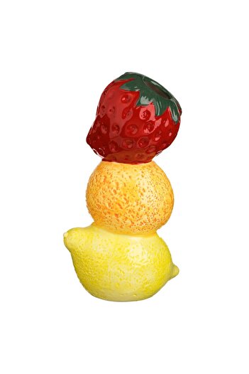 OEM Decorative Ceramic Vase with 3 Fruits Pattern 18x12x31cm