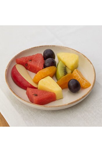 OEM Nordic Style Ceramic Beige Fruit Plate Ø15cm