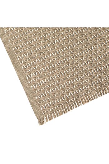 OEM Beige Cotton Placemat White Pattern 42x30cm