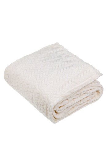 OEM Double Velvet Blanket Ecru 230x220cm