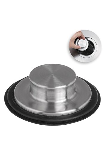 OEM Silver Stainless Steel Sink Stopper - Washbasin Ø8cm