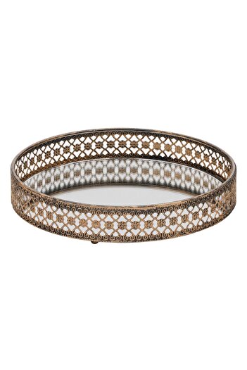 OEM Glass Candle Holder with Mirror Ø19x4cm