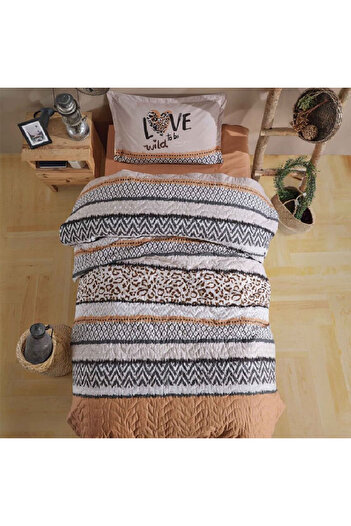OEM Afro Salmon Bed Linen and Duvet Set (100% Cotton)