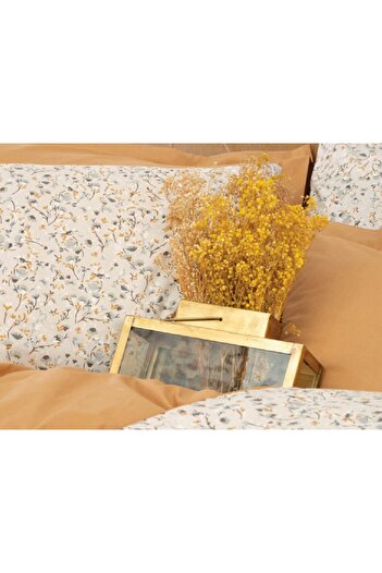 OEM Bed Linen Posy Beige with Elastic 160x200 (100% Cotton)