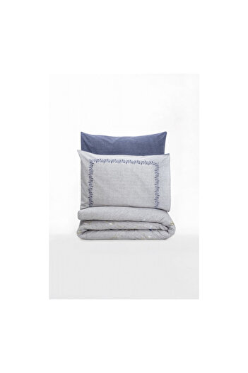 OEM Nitsa Navy Blue Bed Linen (100% Cotton)