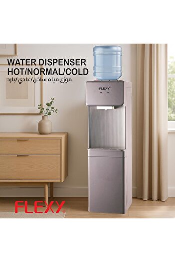 flexy ® Top Loading Water Dispenser – 3 Push Taps (Hot, Cold & Normal), German Tech, SS Tank, Stor