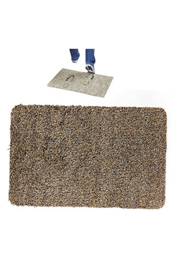 zola Magic carpet, Zola®, non-slip rubber bottom, brown, 70x46 cm