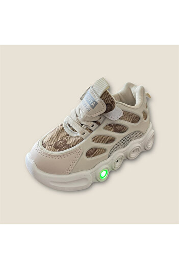 Bebelul CREAM and WHITE sneakers with lights