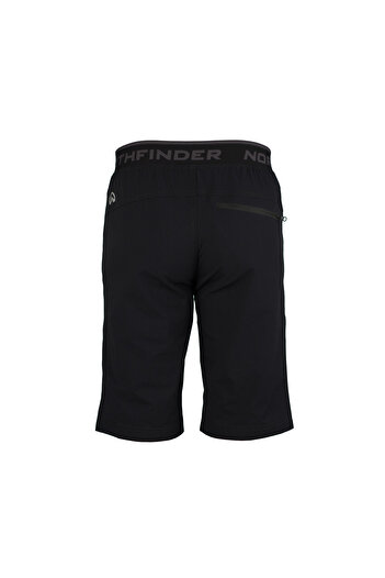 NORTHFINDER Roberto black men's elastic waist shorts