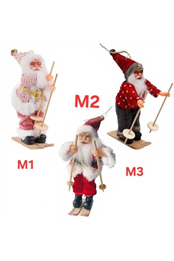 JML 1 set Christmas Tree Decoration 20 cm Santa Claus 12 pieces per set, with Bells Model M3 from the picture