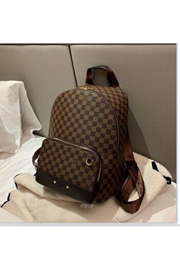 Noname Stylish Louis Vuitton-like backpack with a classic plaid pattern