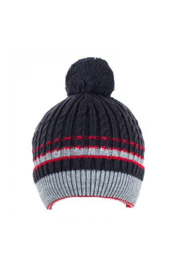 Intisimo Boys' Hat, Knit, Lined, Tassel, 8-12 years, Navy Blue