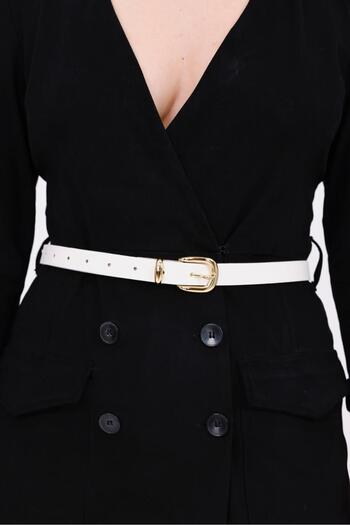 Desre Moda Gold Buckle Women's Belt Dress Belt Shirt Belt Trouser Belt