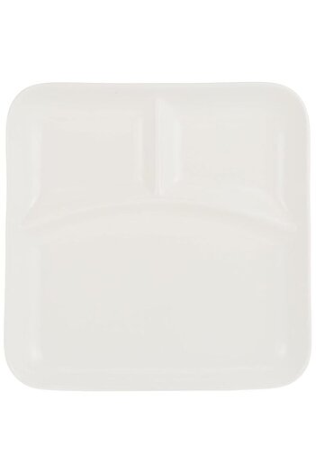 Generic Symphony 3 Division Square Plate,White
