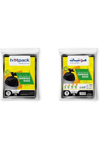 Hotpack -Garbage Bag, 70 Gallon, 10 Pieces