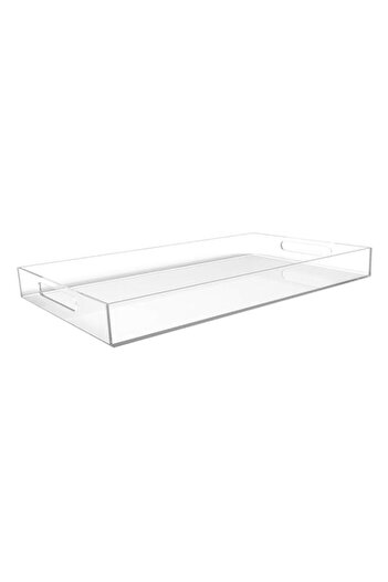 Generic Vale Arbor CLEAR SERVING TRAY - Spill Proof - 20" Large Premium Acrylic Tray for Coffee Table, Brea