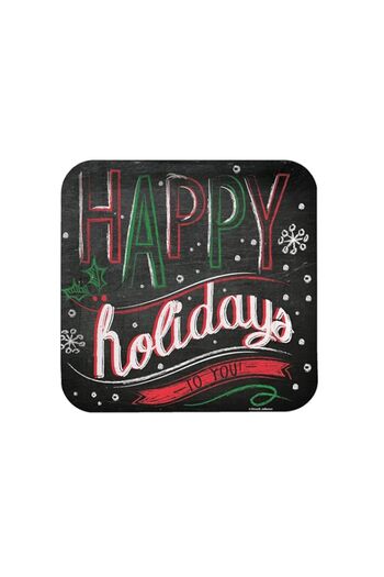 Generic Creative Converting Chalk Messages Happy Holiday Dinner Plates 8-Pack- 9-Inch Length