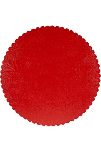 Hotpack Round Red Cake Board 30cm, 5 Pieces