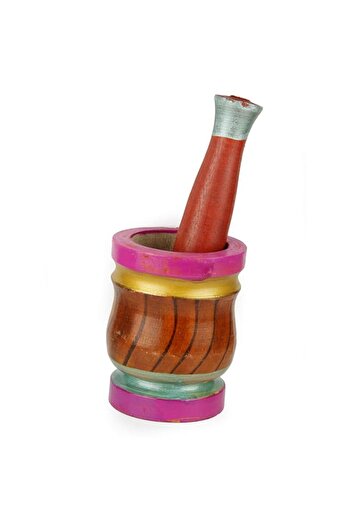 Generic In-house 5-inch Wooden grinder set for Garlic Ginger Mortar and Pestle Mill Grinding Mixing