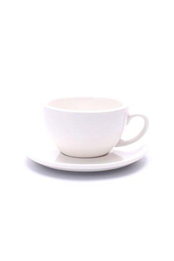 Generic Coffeezone Cappuccino Barista Cup and Saucer Latte Art & Americano, New Bone China Coffee Shop Use