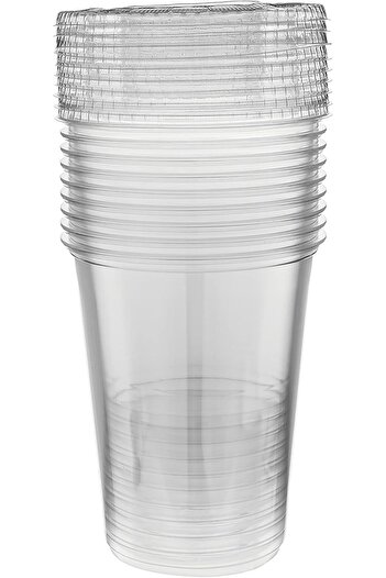 Hotpack Disposable PET, Clear, Food Storage, Deli Container Round 32 ounce with Lid, 10 Pieces
