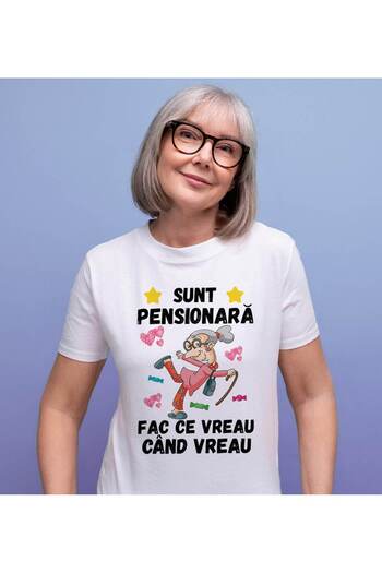 Malfini Tricou dama pensionara – Cadou amuzant