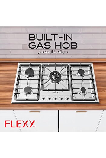 flexy Flexi 5-Burner Built-In Gas Hob, 304 Stainless Steel