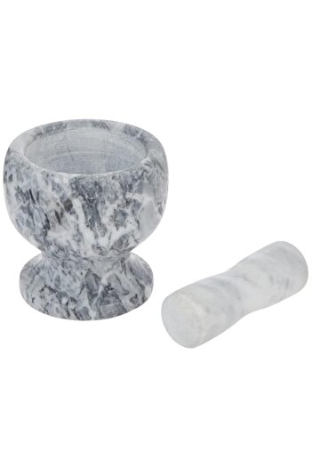 Generic Raj Multi-Color Large Marble Mortar, 17cm, CMMSL2 - with Manual , Garlic Crusher , Spices Manual Gr