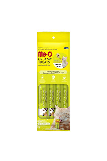 me-o Creamy Cat Treats Tuna With Goat Milk Flavor 15 G X 4(PACK 2)