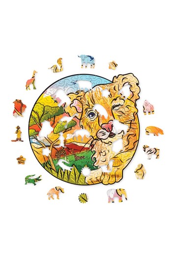 Wood Trick 2D Puzzle, Playful Little Lion, WT, wood, 112 pieces