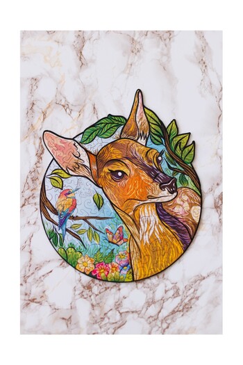 Wood Trick 2D puzzle, Charming Little Deer, WT, wood, 135 pieces