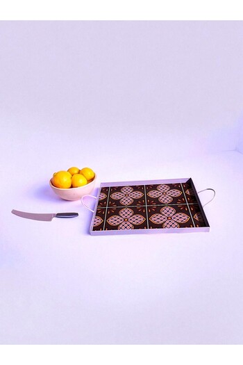 RİVO HOME DECOR Decorative Patterned Presentation Tray 20X15