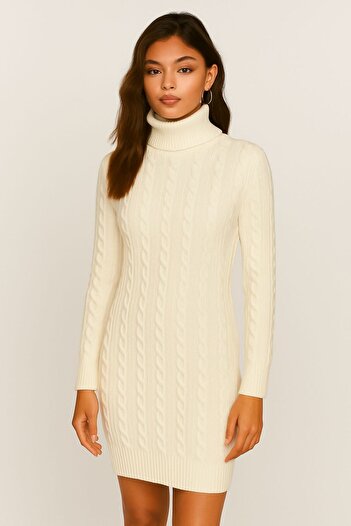 DEEP BEACH Hair Knit Detailed Knitwear Dress