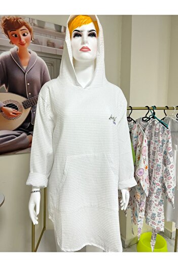 Hababamevi Habev-Pi̇ke Unisex Sweat Bathrobe with Hood