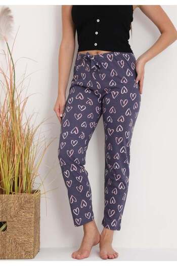 embody Women's Pyjama Trousers Lady Cotton hearts grey 200